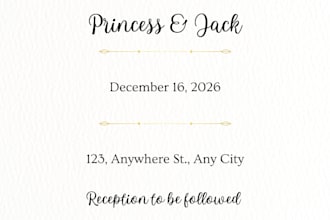 create minimalist and classy wedding invitations