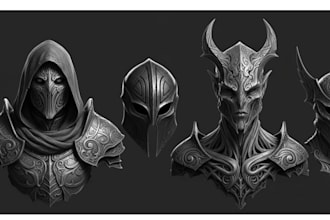 create 3d printable mask 3d helmet cosplay props 3d modeling 3d cosplay armor