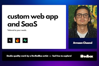 create custom web apps in nextjs, supabase, or firebase