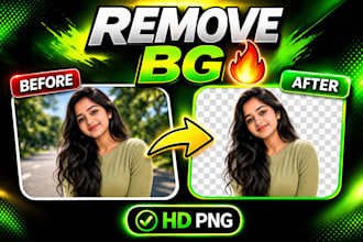 remove background for 15 images fast HD png within 24 hours