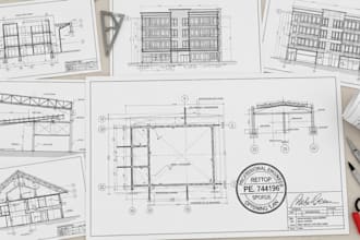 do structural engineer pe stamp  permit drawing for  usa