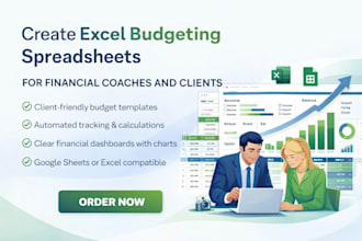 create excel budgeting spreadsheet for financial coaches and client