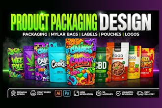 do packaging design, product packaging, box design, weed pouch, coffee packaging