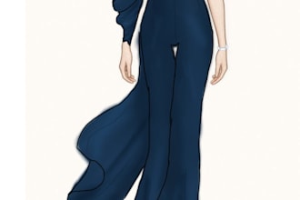 create fashion illustration and dress design