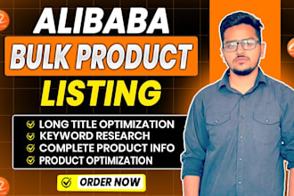 do alibaba product posting listing with top keywords