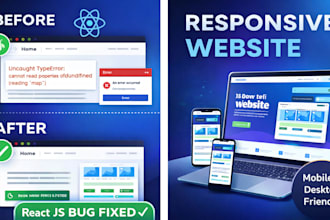 fix react js frontend bugs or errors