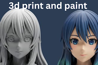 3d print and hand paint miniatures, anime figures and resin models