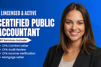 prepare, sign, add letterhead to your letter as an active and license US CPA