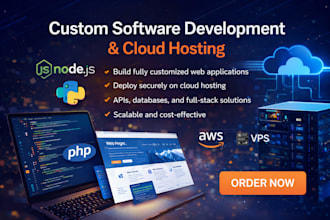 build custom web app and host it on cloud server