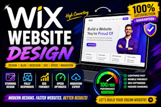 design wix website, wix blog, wix layout, speed optimize and migrate wix website