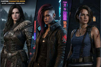 create mod or port skyrim cyberpunk legend of zelda resident evil character mod