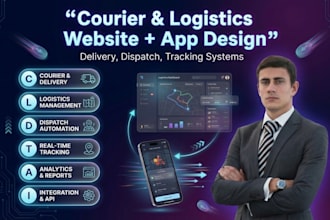 build logistics website, dispatch, medical courier, trucking, freight, delivery