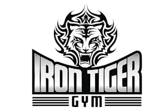 design mascot iron tiger gym logo