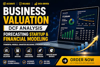 build business valuation, dcf analysis, forecasting, startup, financial modeling
