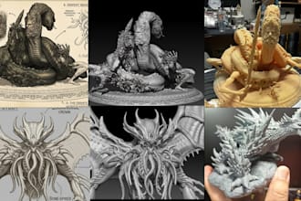 convert 2d to 3d model image to 3d stl file toy miniature figure aos printing