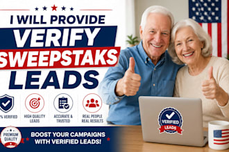 provide you a verify usa sweepstaks leads