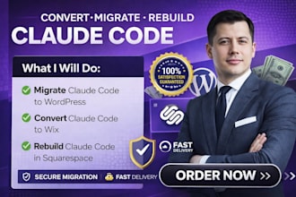 rebuild clone claude code to wordpress wix squarespace claude migration lovable