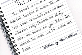 write neat handwritten notes and letters