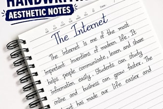 write neat handwritten notes and letters