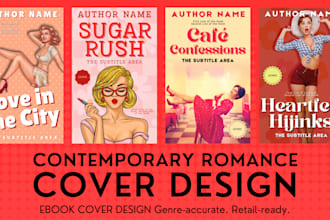 design a professional contemporary romance ebook cover that sells