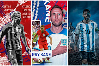 create professional football matchday poster design