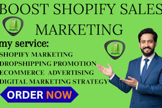 boost shopify sales with shopify marketing and dropshipping promotion ads