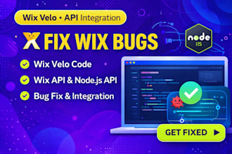 fix wix website bugs, wix velo code, wix api, nodejs api and api integration
