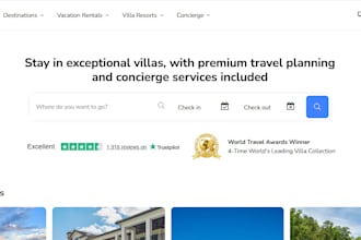 build vacation rental website, property management, airbnb,hotel booking website