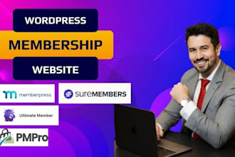 membership site on paid membership pro, memberpress, suremember, ultimate member
