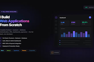 build a full stack web app with dashboard and backend