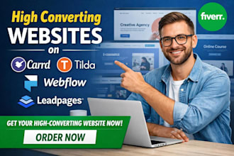 high converting websites on carrd tilda framer webflow leadpages