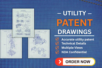 do patent drawing, utility, design patent, technical drawing uspto ukipo wipo