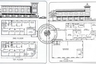 do and draw site plan, decks, floor plans, pation adu plan, adu layout