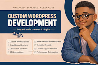 be wordpress developer to develop woocommerce, mvp website with custom features