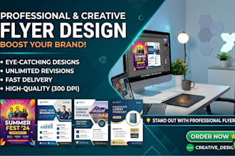 design flyer design, event or business flyer church flyer design