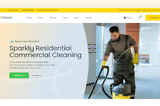 design commercial cleaning website, house cleaning website, janitorial website