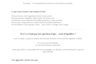 copywrite in french for aesthetic and wellness brands