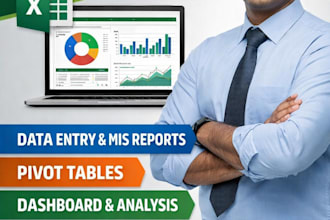 create excel dashboards, mis reports and data analysis