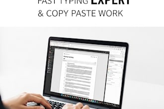 do data entry, copy paste, typing and pdf to word work