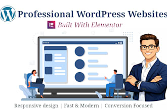 design a modern wordpress website with elementor