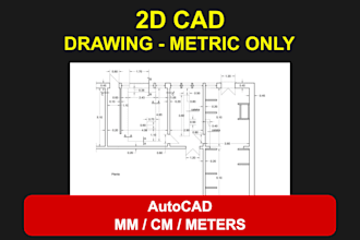 create professional 2d cad drawings in metric units autocad