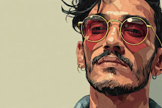draw portrait vector illustration