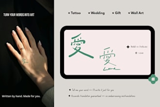custom traditional chinese calligraphy for you