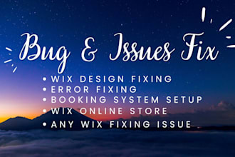 fix wix website bug issue or layout indexing errors and wix booking setup