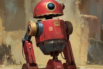 create unique sci fi robot characters with personality and story