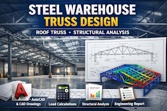 steel warehouse truss design , roof truss and  structural analysis