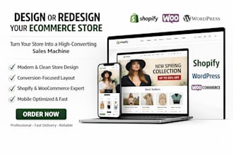 design shopify website redesign woocommerce silex ecommerce SEO website design