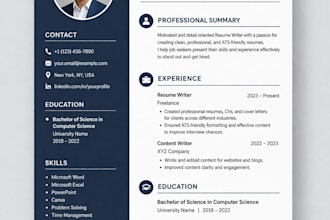 create a professional resume for jobs and internships