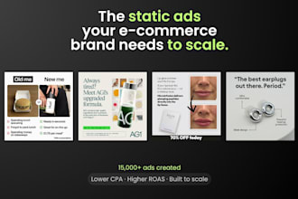 create high converting statics ads creatives for dtc ecom brands