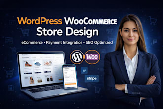 design a wordpress builder ecommerce woocommerce store with payment